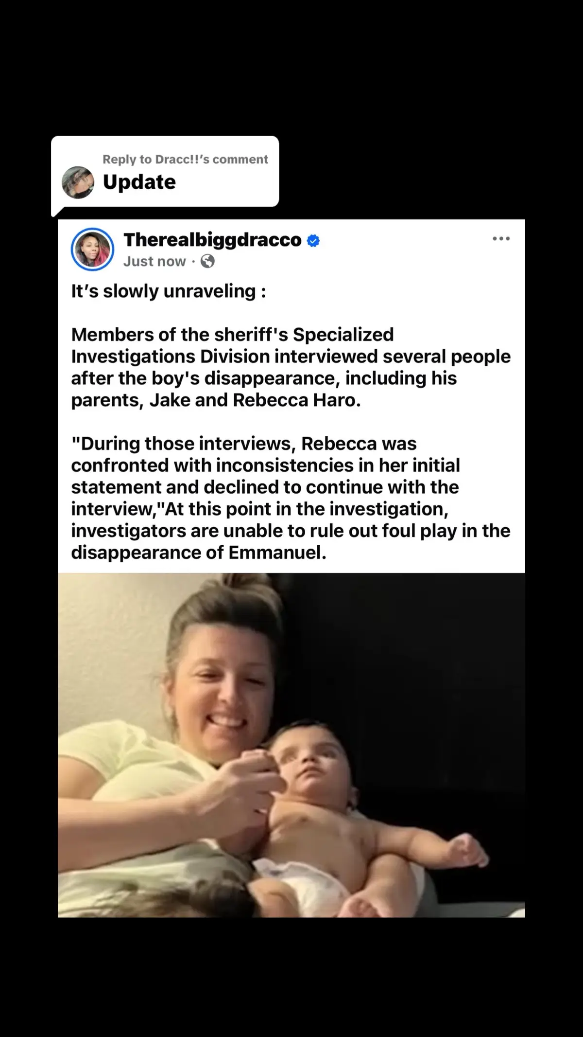 Replying to @Dracc!! So Rebecca stopped an interview with police ? #greenscreen #truecrime #foryoupage #missing #california 