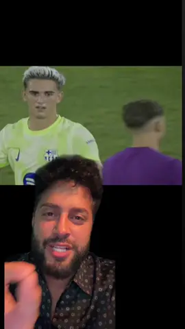 Gavi y Fermín chocan sus manos tras el final del partido Mallorca-Barça para demostrar que tienen buena relación ##gavi##fermin##barça##mallorca