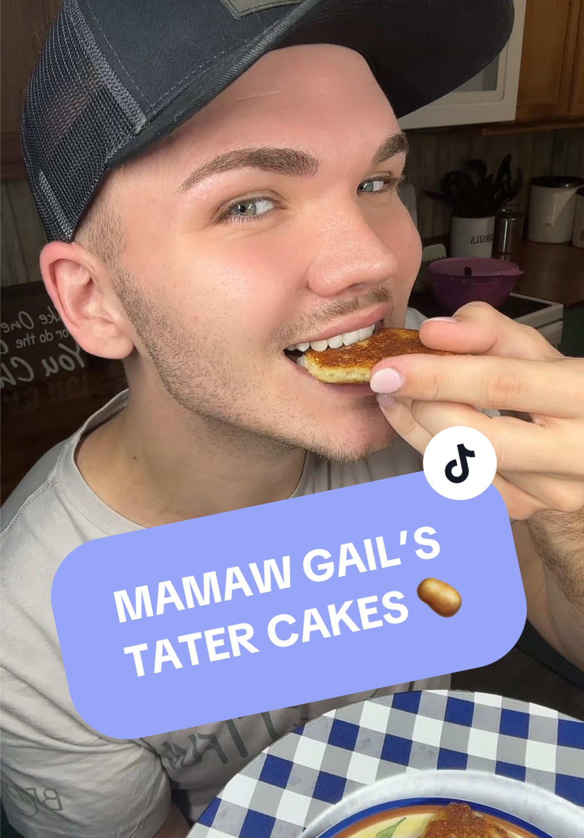 When mashed potatoes get a second chance at life… you get Mamaw Gail’s famous tater cakes 💕 This is true Appalachian comfort food. Growing up, Mamaw always made these for me, and my mom carried on the tradition too. It’s been years since I’ve had one, and the very first bite brought all those memories rushing back. Crispy on the outside, soft on the inside, and pure comfort food magic. If you want to try them for yourself, the recipe’s over on @Mamaw Gail 🍽️ don’t sleep on this one!  #tatercakes #mamawgailcooks #mamawgail #appalachianfood #pickyeater 