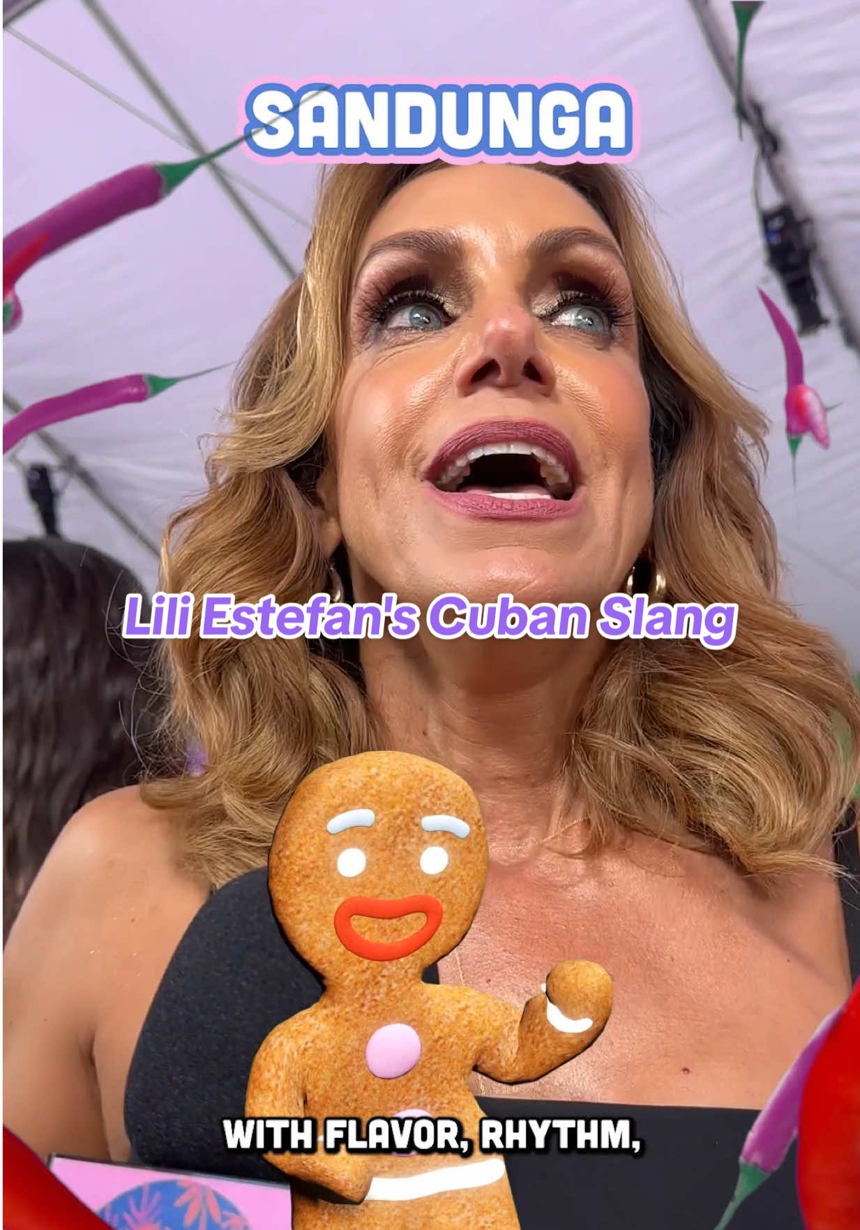 We had @LILI ESTEFAN share with us her favorite Cuban slang at the Freakier Friday premiere! What are your favs?  #cuban #cubanslang #cuba #elgordoylaflaca #liliestefan   @itsalexcanales 