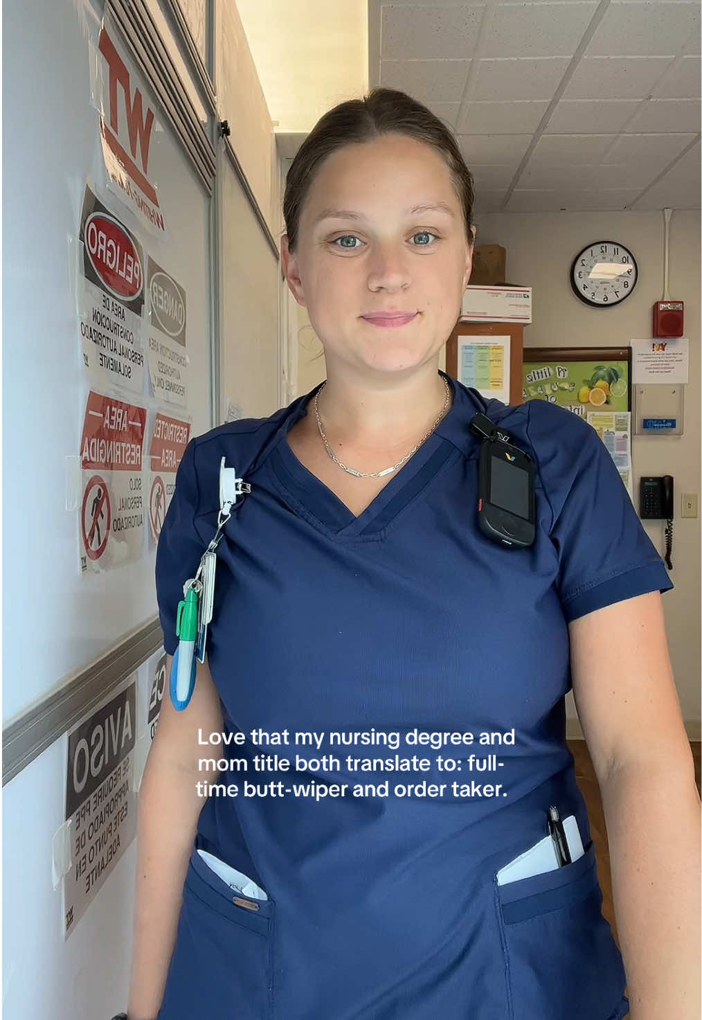 Scrubs or leggings, my job description never changes. #nursing #momlife #humor #healthcare #nurselife 