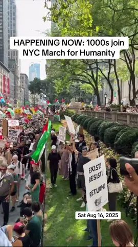 Over 10,000 protestors have already joined the March for Humanity in New York City today, Saturday Aug 16. A march in solidarity with the people of #Gaza. Footage credit to Gerard Dalbon. #NewYork #NYC #breakingnews #News 