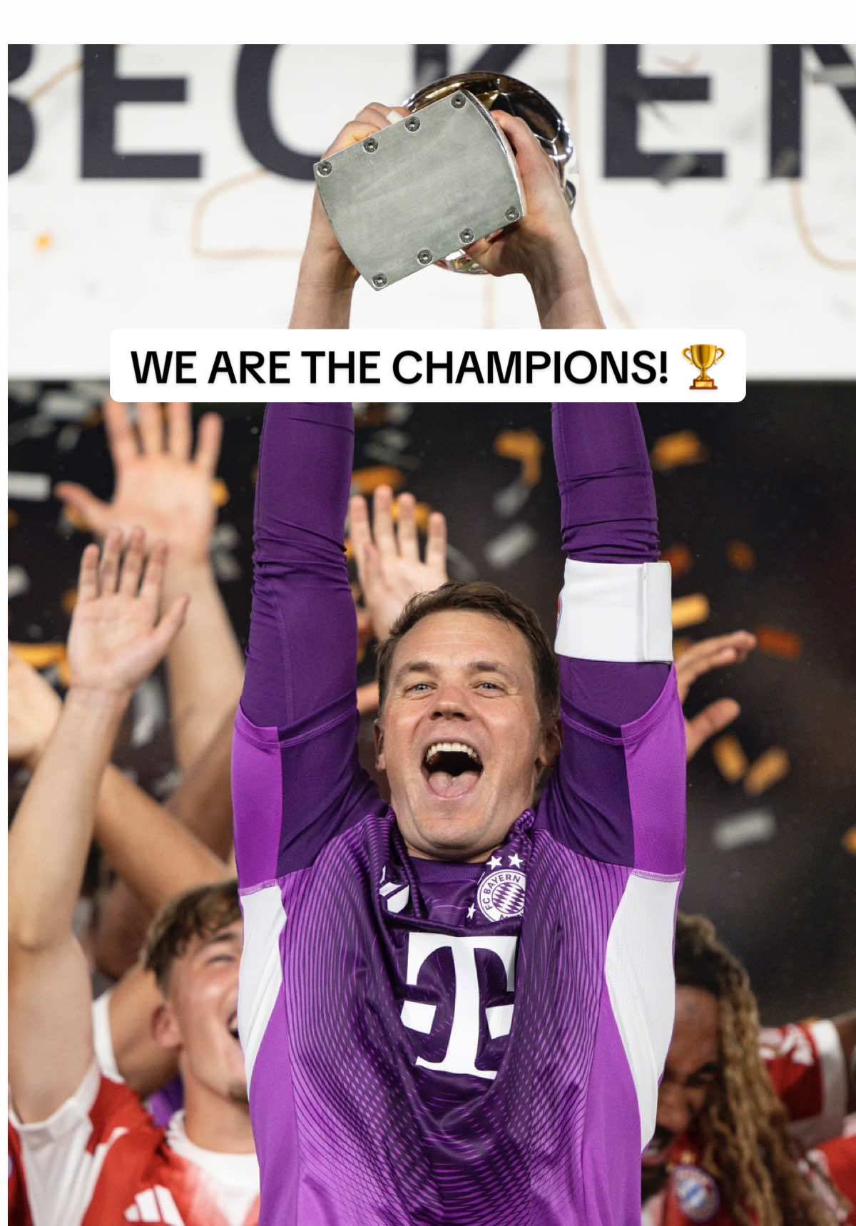 🎶 𝘞𝘌 𝘈𝘙𝘌 𝘛𝘏𝘌 𝘊𝘏𝘈𝘈𝘈𝘈𝘈𝘔𝘗𝘐𝘖𝘖𝘕𝘚! 🏆 #FCBayern #MiaSanMia #Supercup #VFBFCB 