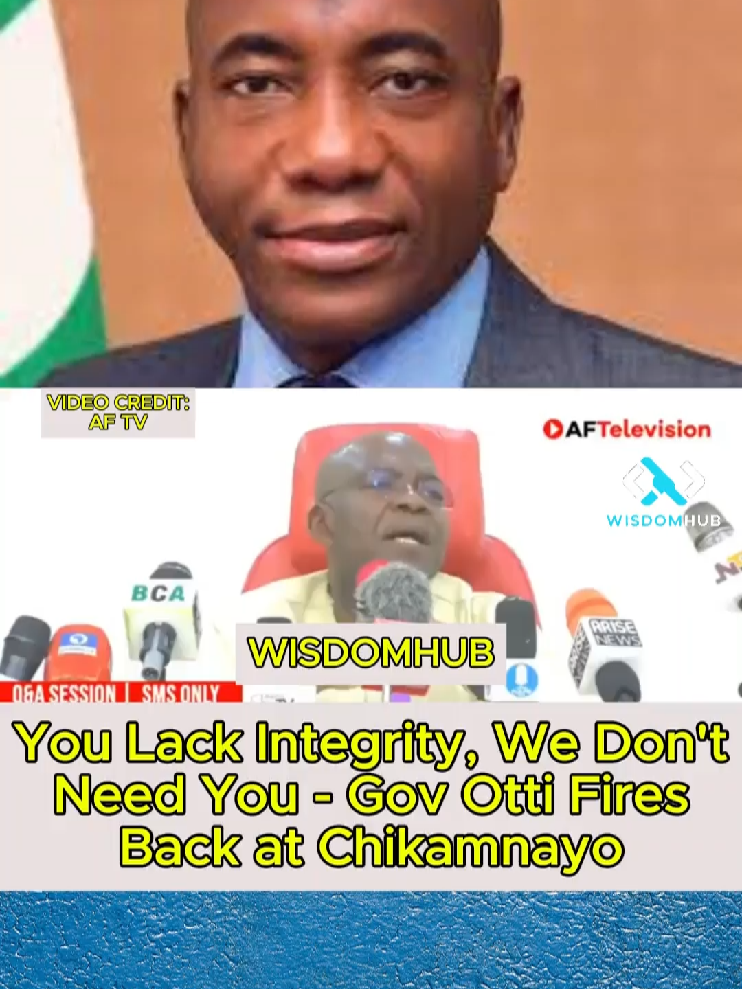You Lack Integrity, We Don't Need You  - Gov Otti Fires Back at Chikamnayo #wisdomhub #trendingvideo  #viralvideotiktok #videoviral  #nigerianpolitics #nigerianews  #everyone #trendingnews  #nigeriapolitics #obidientmovement