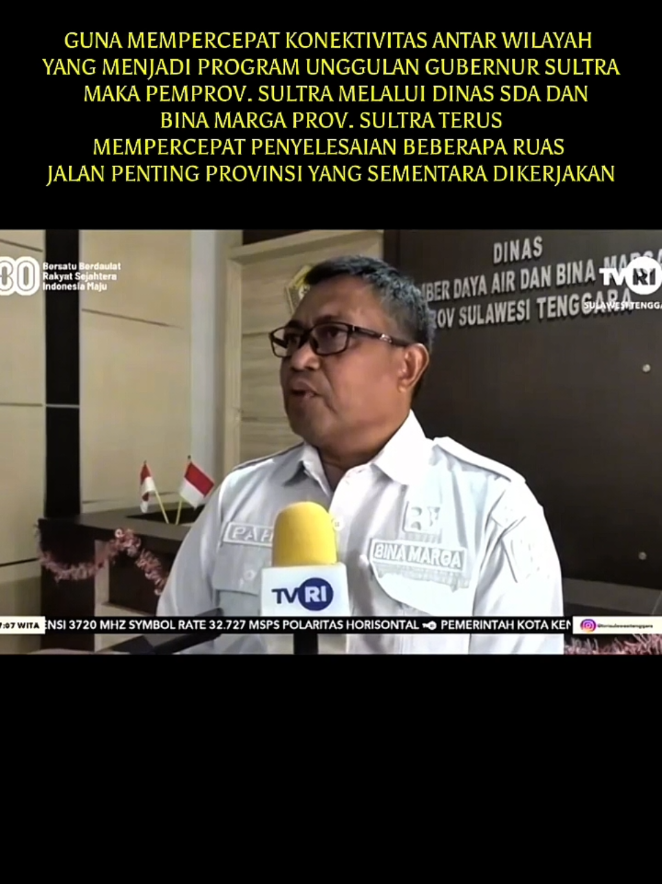 Pemerintah Provinsi (Pemprov) Sulawesi Tenggara (Sultra) kebut pengerjaan infrastruktur jalan di Kota Kendari. Salah satu proyek yang menjadi fokus percepatan itu adalah Jalan Brigjen Katamso, Kecamatan Baruga, yang memiliki fungsi vital sebagai penghubung antara Kabupaten Konawe Selatan dan Kabupaten Bombana. Kepala Dinas Sumber Daya Air (SDA) dan Bina Marga Sultra, Pahri Yamsul, menyebut arahan dari Gubernur Sultra, Andi Sumangerukka (ASR) sangat jelas yakni konektivitas antarwilayah harus segera diwujudkan tanpa penundaan. #asr #hugua #komisiinformasipusat #pemprovsultra 