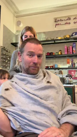 Join my dad in Braving the Shave for @Macmillan Cancer Support 💚  #bravetheshave #ewanmcgregor #macmillancancersupport #cancerawareness #starwars 