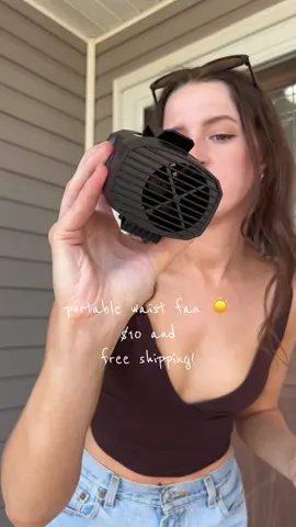 $10 and free shipping! #portablewaistfan #waistfan #staycool #tiktokshopfinds #fyp 