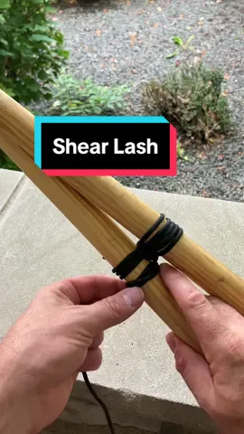 How to tie a Shear Lash in #scout #pioneering. It’s the first step in building an A-Frame which is ont of the most commonly used constructs. #knots #lashing #bushcraft 