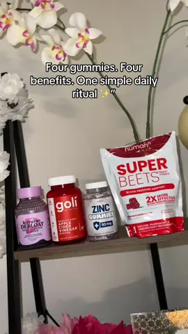 Four gummies. Four benefits. One simple daily ritual ✨”#orlandocontentcreator #CreatorPicksHealth #guthealth #zinc #health @lemme @Goli® Nutrition @NewAgeNatural 