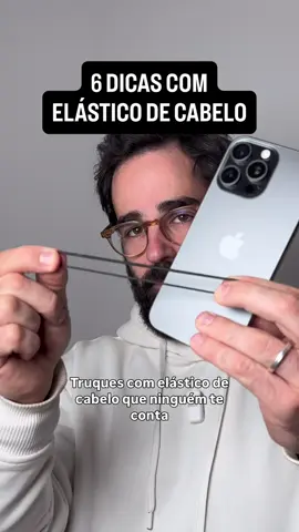 Comenta se você tem mais alguma dica! Truques para prender o celular com elástico de cabelo sem usar tripé. #tecnologia #smartphone #dicasdeiphone #iphonetips #elasticodecabelo 