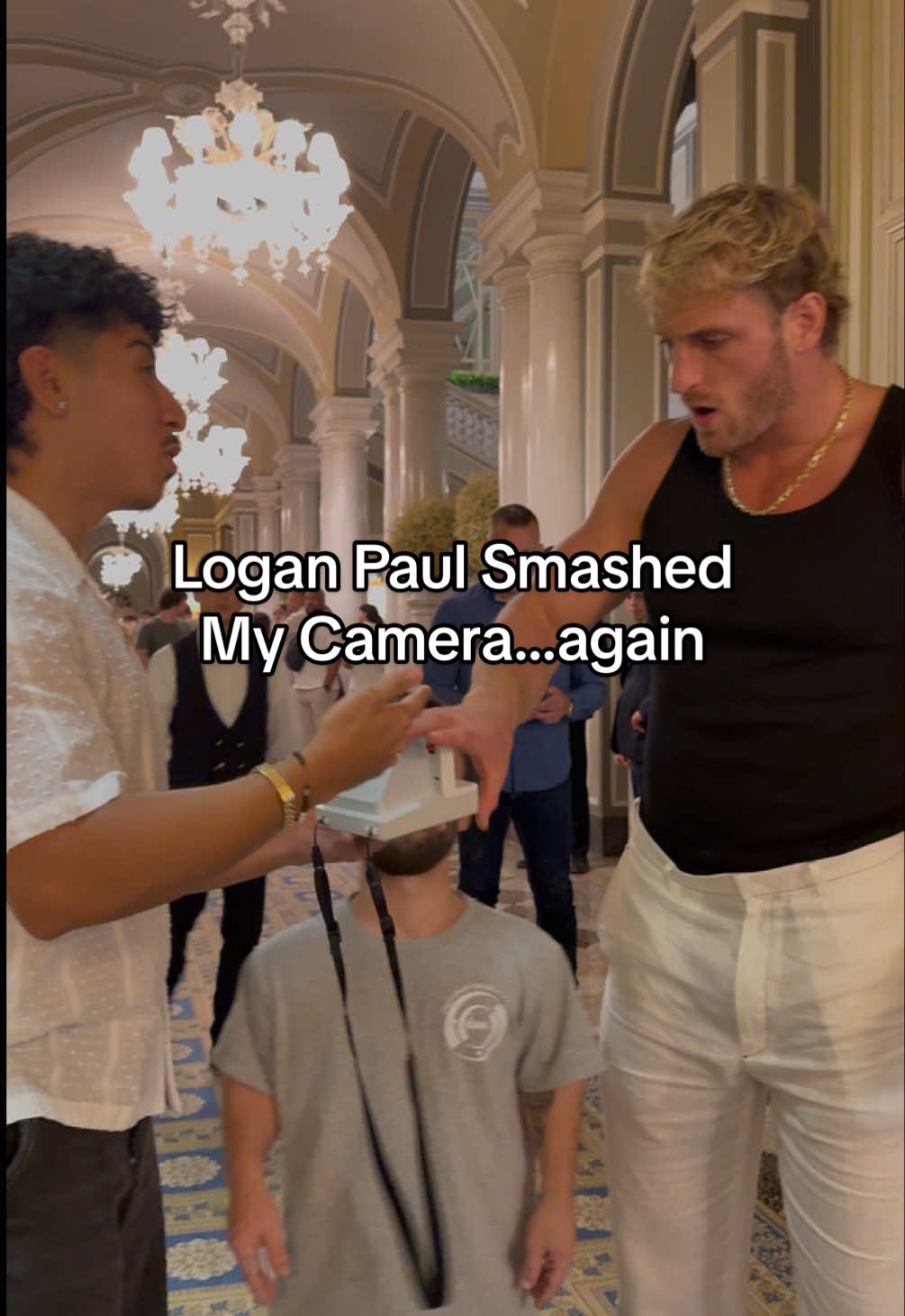 What did my camera do to you Logan Paul.. & Evan @Logan Paul @Dwarf Mamba #polaroid  #loganpaul 