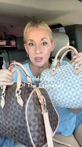These handbags look like higher end but are actually quite affordable from the #tiktokshop plus they hold all of your essential purse items without being overly big and bulky. #handbags #purse #tiktokshopcreatorpicks 