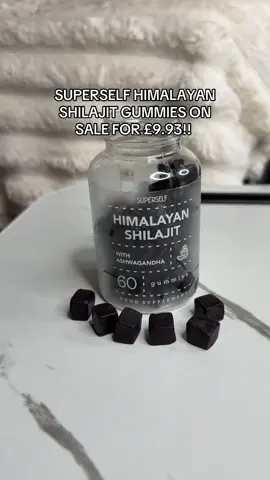 Superself have a sale on their Himalayan shilajit gummies!! Only £9.93 for 60 gummies! No bitter taste and sweet pineapple flavour! Helps support mental clarity and supports relaxation! #superself #shilajitgummies #himalayanshilajit #relaxation #tiktokmademebuyit 