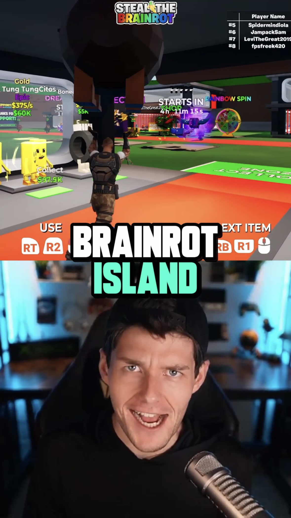 #EpicPartner Steal the Brainrot is a custom island in @Fortnite Official where you collect brainrot characters, earn money, and upgrade your base to earn better brainrot and keep the grind going.  Check it out for yourself with Island Code 3225-0366-8885. Just don’t steal my brainrot!
