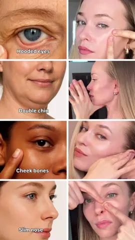✨ These 4 exercises are must do ✨ 1 - Release the temples to free drainage pathways and lift the outer eye. 2 — Work under the jaw to guide fluid into deep lymph nodes. 3 - Sculpt the cheekbones with cream glide. 4 - Soften nasolabial folds by releasing the overworked lip lifter muscle. When your frame opens, the skin follows - tighter and lifted. 💡 Do just a few minutes a day and you’ll feel the difference. For full follow-along routines, join my 30-day transformation program GLOW ✨ 👉 Link in bio and stories :) 
