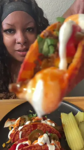 Queso Jalapeno hard shell tacos #tacos #mukbang #ceeefoodie #creatorsearchinsights 