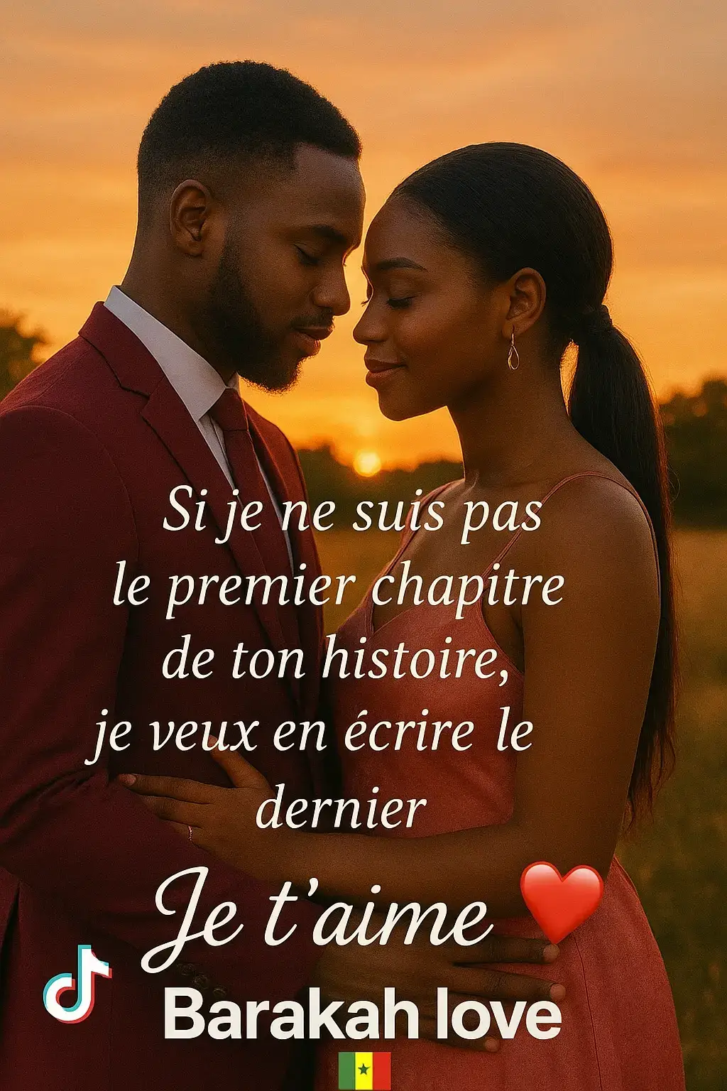 Peu importe le début… c’est avec toi que je veux la fin ❤️♾️. #Love #Couple #Romantique #JeTaime #BarakahLove 🇸🇳🇬🇳