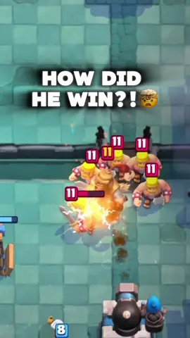 I have no clue how he won bruh🤯😭 #clashroyale #clash #deck #tips #tricks 