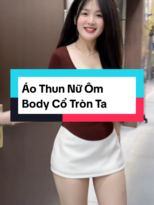 Áo Thun Nữ Ôm Body Cổ Tròn Tay#aodep #aothun #aothunnu #quanaonu #thoitrangnu 