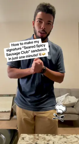 Welcome everybody to the first and probably last cooking video I’ll ever post! Today, I’m making for you guys my “Seared Spicy Sausage Club” sandwich. Here’s what you need: INGREDIENTS - 2 Large Sausages🍖 - 2 slices of Bread🍞 - 1 Tomato🍅 - 1 Pack of Smoked Gouda Cheese🧀 - 1 Pack of Pepperoni - 1 Head of Lettuce🥬 - 1 Piece of Butter🧈 INSTRUCTIONS Step 1: Cut up the two sausages into thick slices, preferably between 10-15 slices. Step 2: Cook the cut sausages in avocado oil in a pan/skillet for eight minutes all-around on medium heat. Step 3: Prep the tomatoes into thickly cut slices and chop up the lettuce. Step 4: Prep the sandwich toppings with two pieces of Gouda on each side, two slices of pepperoni on each side, one thick tomato slice on each side, and lettuce sprinkled around. Step 5: Put the fully cooked sausage in the middle of the sandwich. Step 6: Pan sear the sandwich for about five minutes in butter on medium heat. #cooking #collegecooking #cookingtutorial #cookingwithpassion #cookinglife