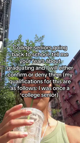 Tell me your fears and I will either tell you not to worry or I will ruin your day #college #collegesenior #graduation #anxiety 