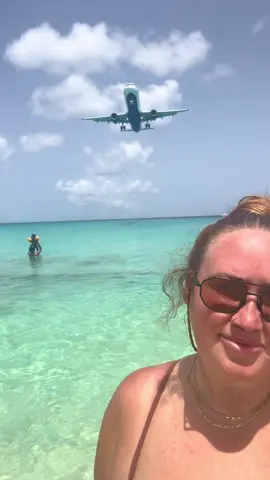 Solo at Maho Beach right before the hurricane season. #smx #saintmartin #mahobeach #maho 