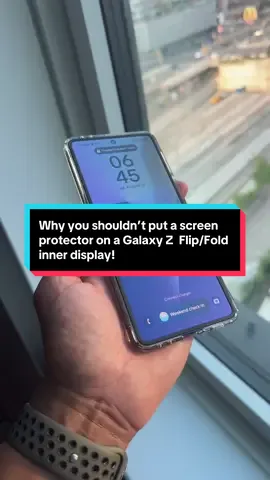 Replying to @ryan why you shouldn’t  put a screen protector on a Galaxy Z  Flip/Fold inner display! #techtok #milesabovetech #android #zfold7 #zflip7 