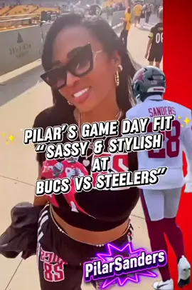 Pilar Sanders Shows Off Sassy Game Day Fit | Buccaneers vs Steelers  Pilar Sanders brings the style to the Buccaneers vs Steelers preseason matchup, rocking her signature sassy game day fit! 💃🔥 Always supporting her son Shilo Sanders as he begins his NFL journey. 🎥 Credit: @PilarSanders @ShiloSandersLive 📲 Twitch: /shilosanders 📷 Instagram: /shilosanders 🎵 TikTok: /shilosanders #PilarSanders #ShiloSanders #GoBucs #Buccaneers #NFL 
