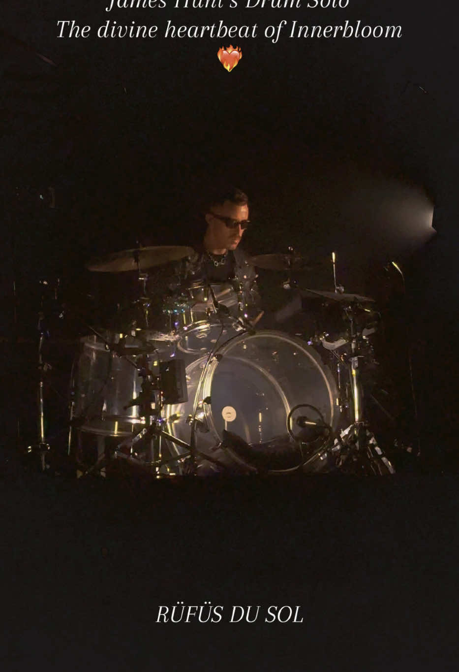 Innerbloom - RÜFÜS DU SOL. James Hunt’s drum solo! The divine heartbeat of Innerbloom. ❤️‍🔥 #innerbloom #jameshunt #rufusdusol #rüfüsdusol #rufus #inhaleexhale #drums #drumsolo #heartbeat #rufusdusolconcert #fyp #livemusic #concert #tour #edm #music #melodic #rufusdusol2025 