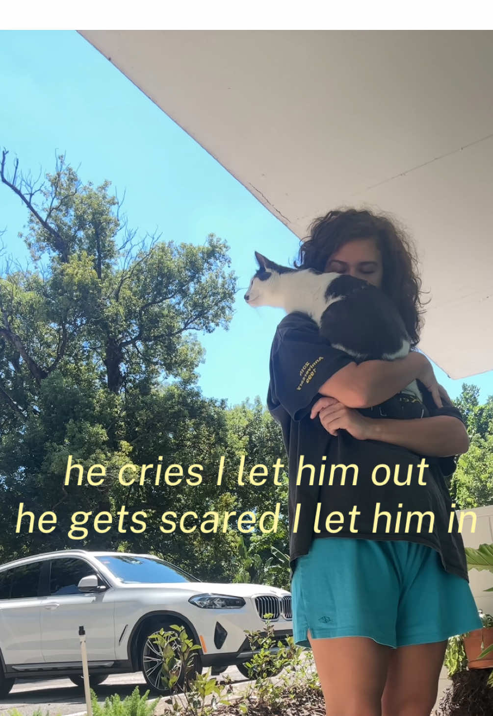 Not him reaching for the doorknob