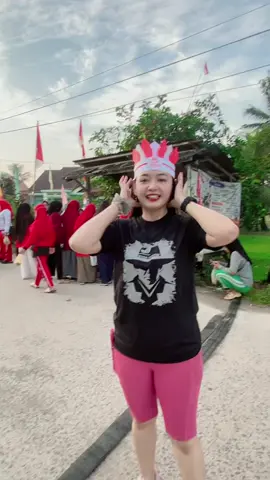 Ikut jalan sehat menyambut kemerdekaan hut RI  🇲🇨😍❤️