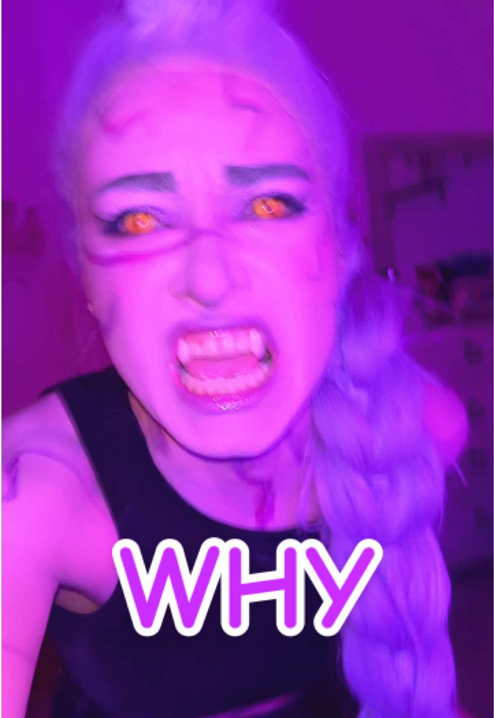 RUMI’s Full Demon Form💜~Made a Shorter version for my Followers with severe anxiety that’s hard to watch a 34 sec. Video🥹 #rumicosplay #huntrix #kpopdemonhunters #tiktokscenestealercontest #fyp 