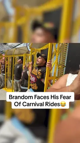 Brandom Faces His Fear Of Carnival Rides😂 #chicostoxicos #carnivalrides #latinos #hispanicsbelike #funny 