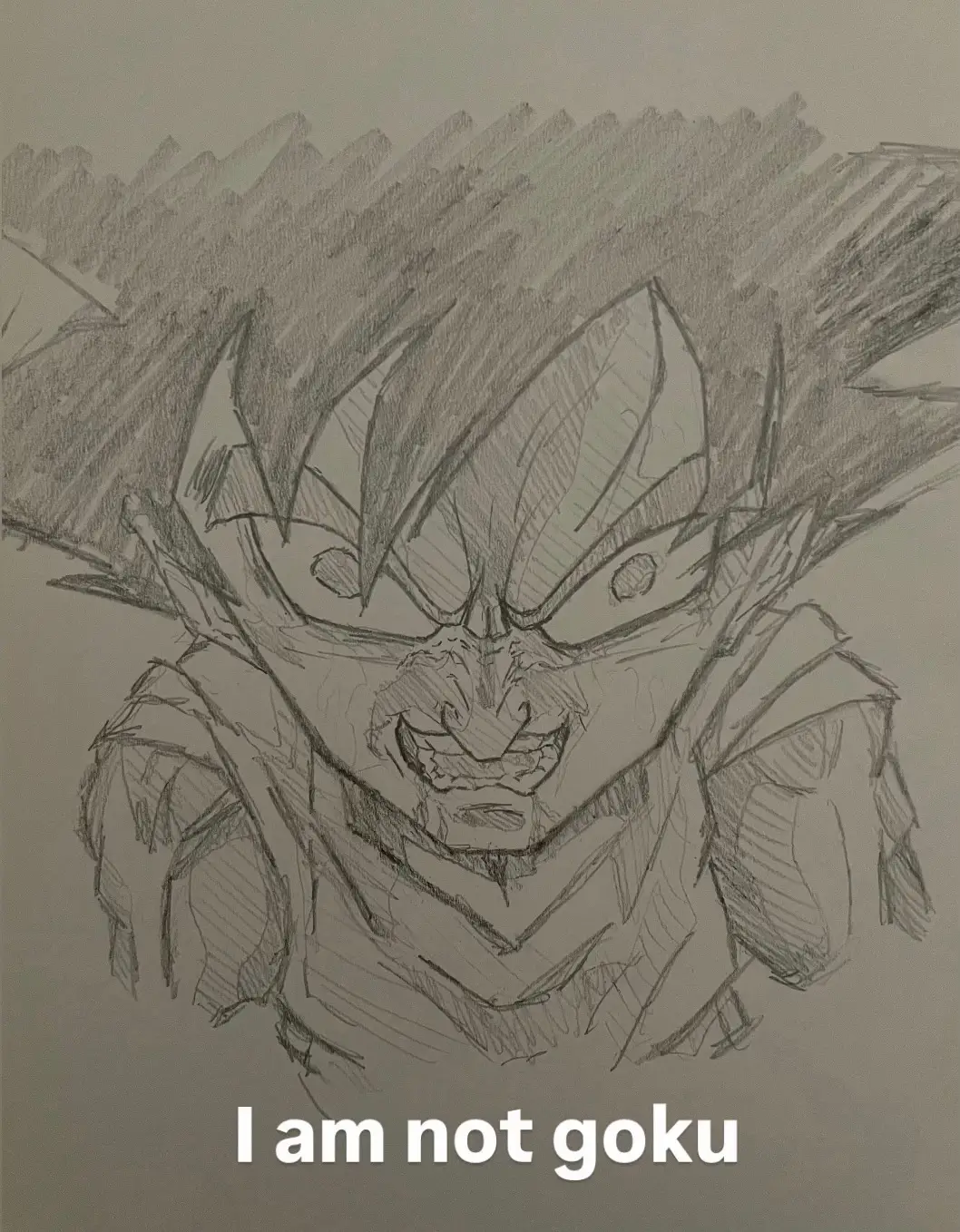 De pelos el gogeta pelón, miré demasiados videos así y me dieron ganas de hacerlo, me gustó como me quedó  #gogeta #fyp #drawing #dragonball #goku 