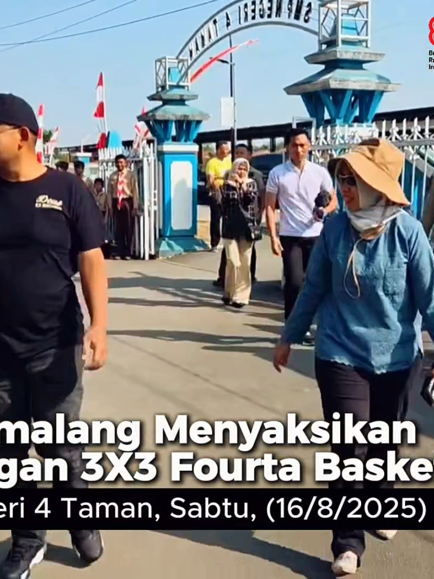 Bupati Pemalang menyaksikan pertandingan Fourta Basketball di SMP N 4 Taman, Sabtu (16/8/2025) #pemkabpemalang #pemalangbercahaya #hut80 #merdeka