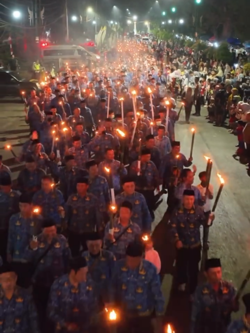 Pawai Obor HUT ke-80 Kemerdekaan RI di Subang 📸Kitt.Moto