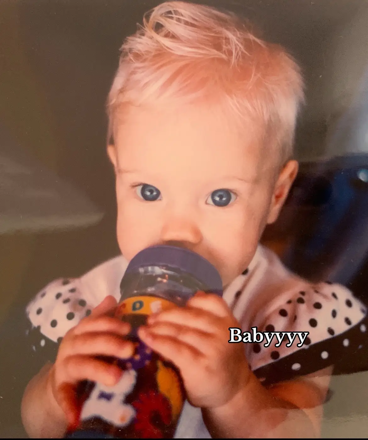 When people ask if my eyes are real, I’m going to send my baby photo from now on lol #trending #tiktokjailagain #babyblues 