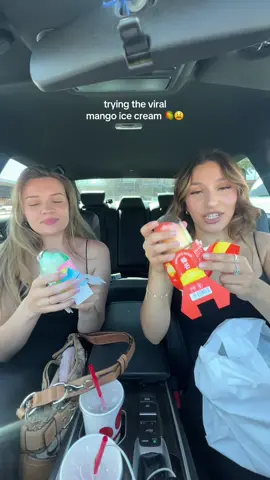 trying the viral mango ice cream 🥭 #mangoicecream #mango 