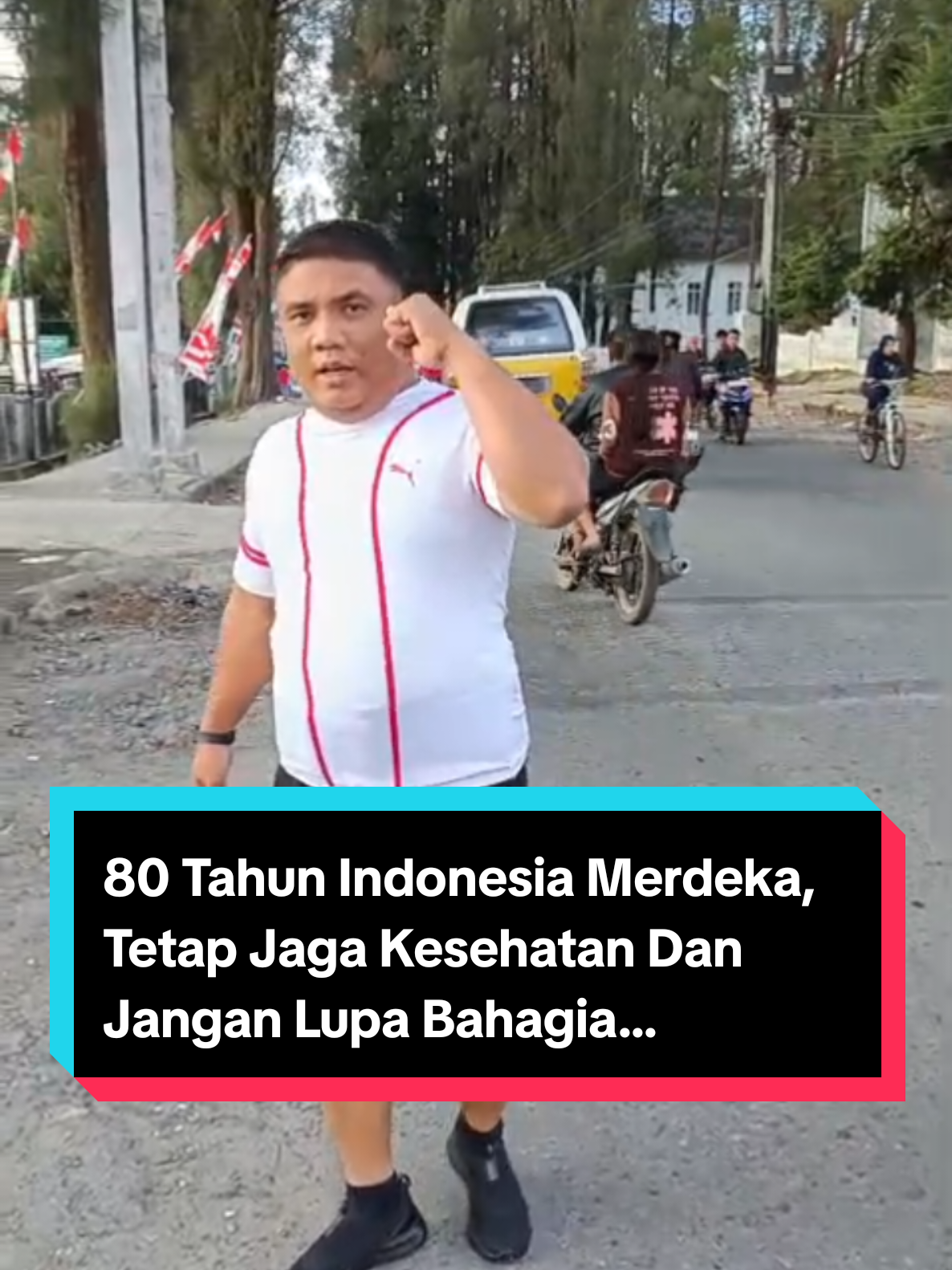 Dari Kota Berastagi, Kabupaten Karo, Sumatera Utara. saya mengucapkan Dirgahayu ke 80 Tahun Indonesia, tetap jaga kesehatan dan Jangan Lupa Bahagia..  #80tahunindonesia  #merdeka 