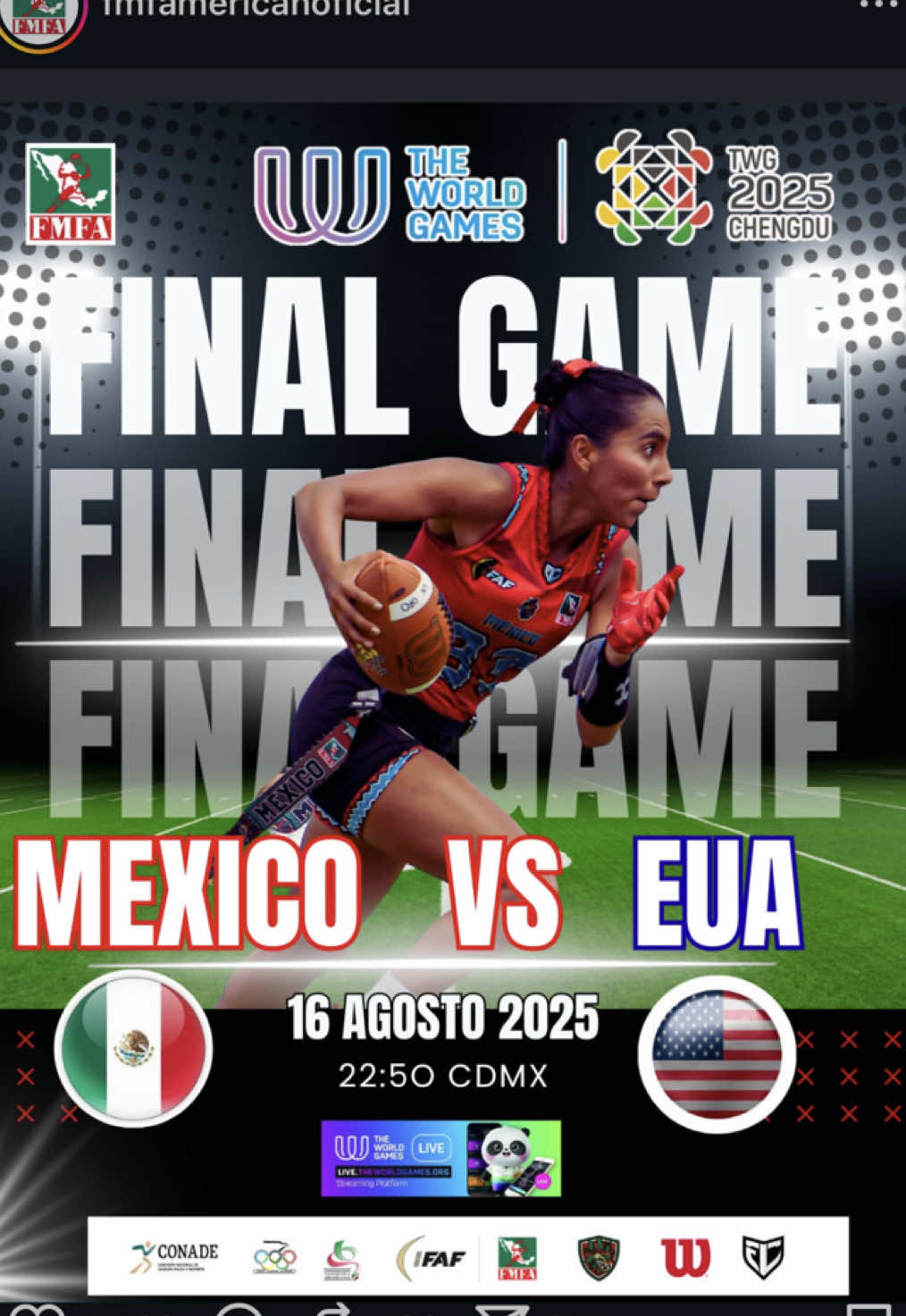 La selección femenil de flag football se encuentra en la Gran Final en una nueva edición de los juegos mundiales, es una noticia que alegra a todo el aficionado deportivo de este país, ya que están en busca de conseguir por segunda ocasión consecutiva la medalla de oro 🥇   Pero si no conoces mucho de esta competición o este deporte échale un vistazo 👀 y mira lo que te platicó.  Lo mejor de los éxitos para la selección esta noche!!!🫶🏼🇲🇽 #flagfootball #chengduchina #seleccionmexicanafemenil #tochobandera #netorosports 