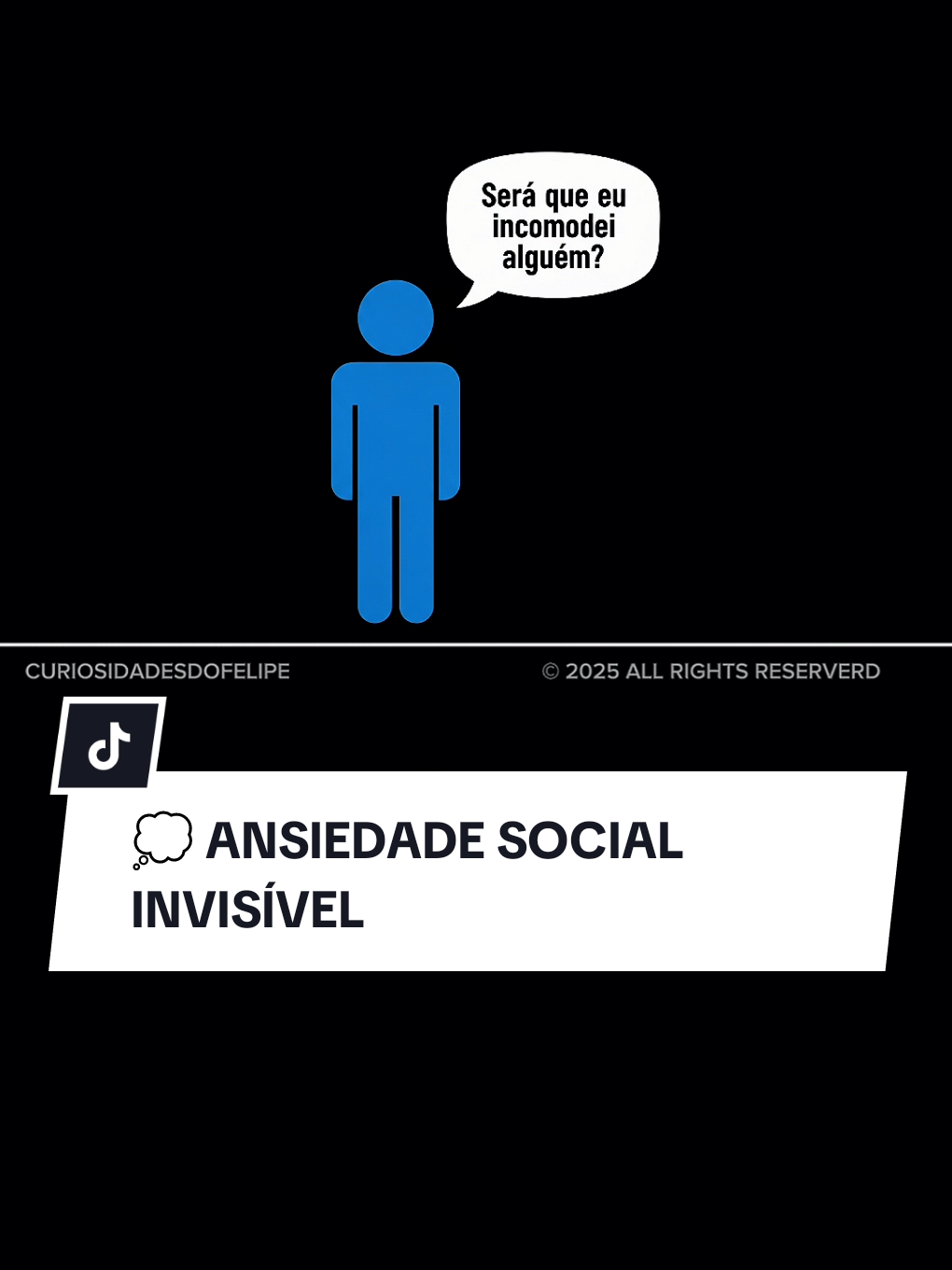 💭  Muitas vezes, quem sorri e parece tranquilo numa roda de amigos está, por dentro, travando uma batalha silenciosa. A ansiedade social invisível faz a mente repassar cada palavra, cada gesto, cada silêncio — como se procurasse falhas que nem existiram. Não é falta de simpatia, é medo de rejeição. E isso pode deixar a pessoa tão cansada quanto correr uma maratona… só por tentar conversar. 🔗 Se você se identificou, saiba: você não está sozinho. . #psicologia #saúdemental #ansiedade #fyp #Relacionamentos 