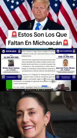 🚨Estos Son Los Que Faltan En Michoacán🚨 #gobiernodemexico #noticias #unidaddeinteligenciaciudadana #breakingnews #claudiasheimbaum 