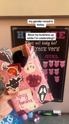 How many orders can this baby get? 🥹 #genderreveal #books #SmallBusiness #spooky #blinddatewithabook 