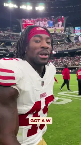 The rookie feeling it 😎 #49ers #nfl #nickmartin #win