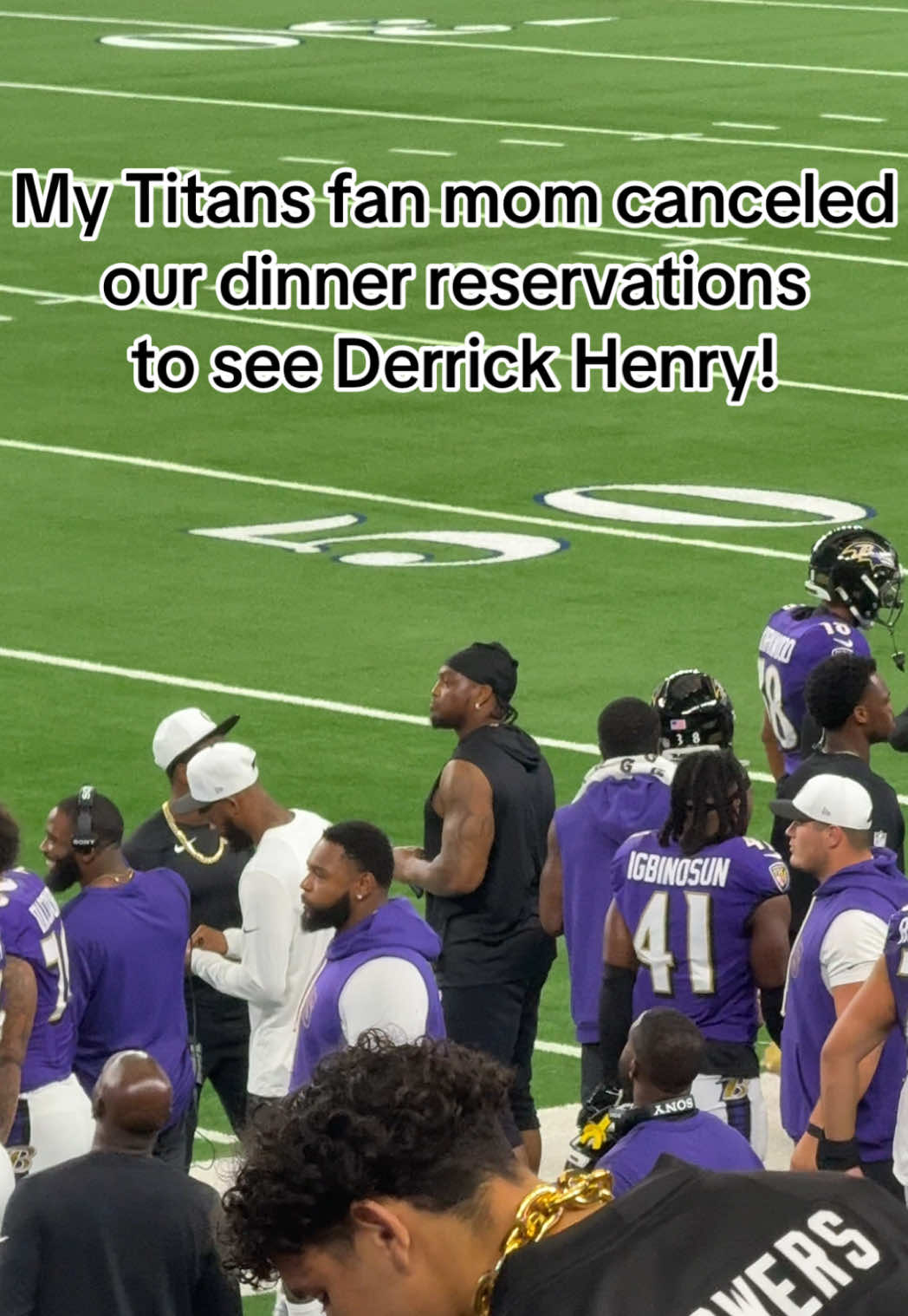 We came straight from the mall to the game, bought our tickets otw for her to see Derrick Henry!😂 #derrickhenry #ravens #cowboys #dallascowboys #titans 