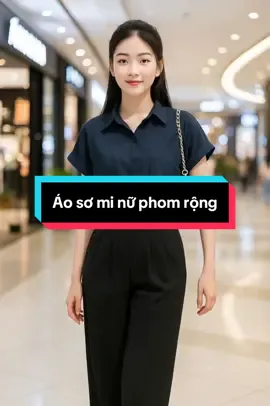 Áo sơ mi nữ tay hến phom rộng #thoitrang #xuhướng #thoitrangnu #viral #model  @PhuongLinhshop 
