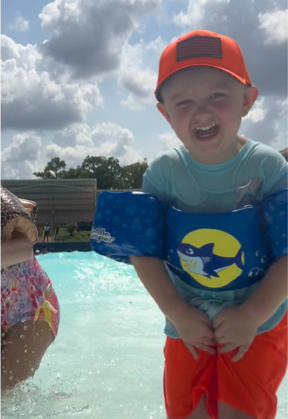 He said the waves kept making him go peepee 🤣☠️ 🌊 #wavepool 