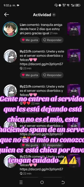 GENTE TENGAN CUIDADO POR FAVOR!!! LA CHICA YA LA BLOQUEE!#VtuberLife #PNGtuber #cuidado #spam 