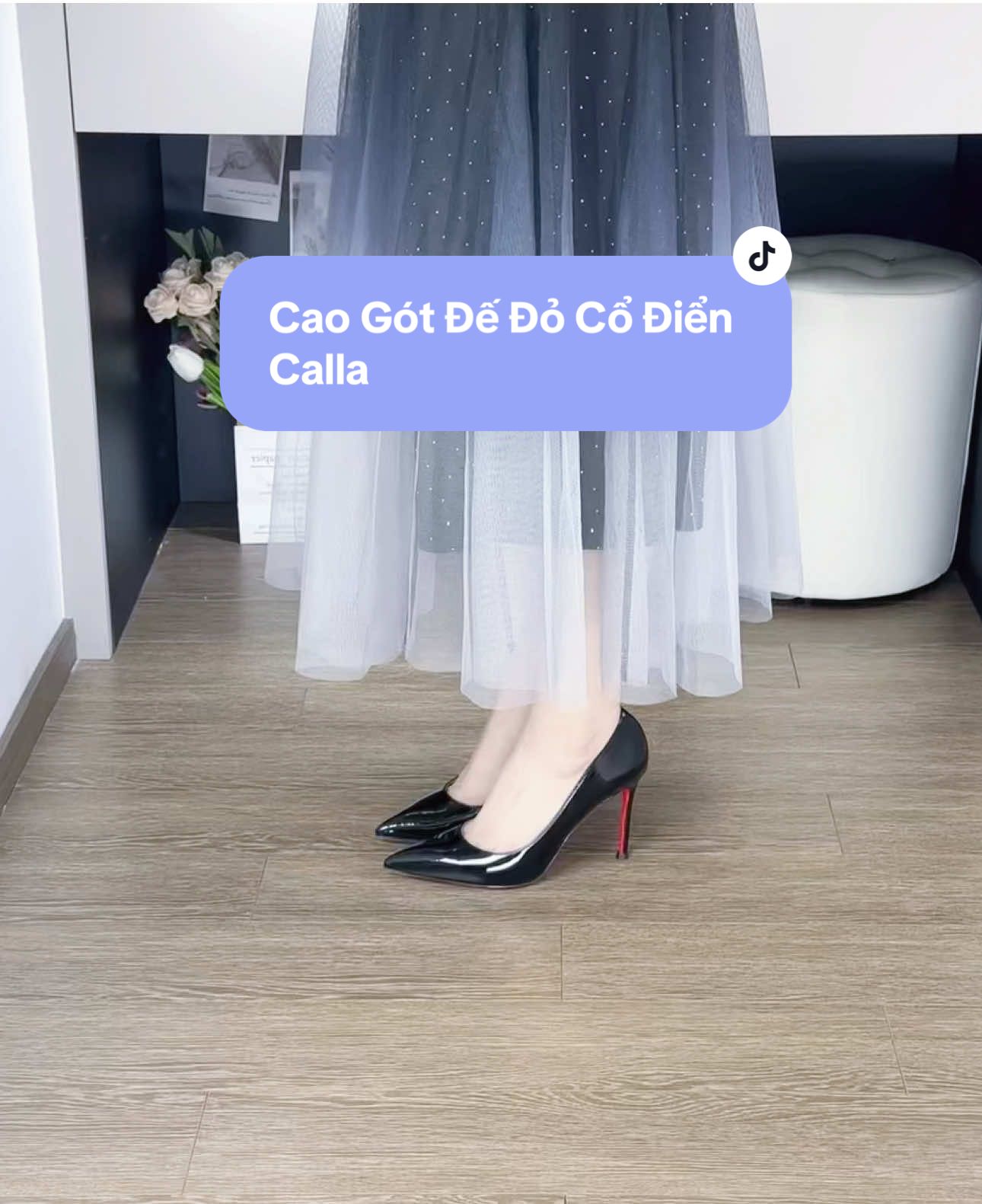 Giày xinh phần 438 Cao Gót Đế Đỏ Cổ Điển Calla #giayxinh #giaythethao #giaycaogot #trend #tiktokshop 