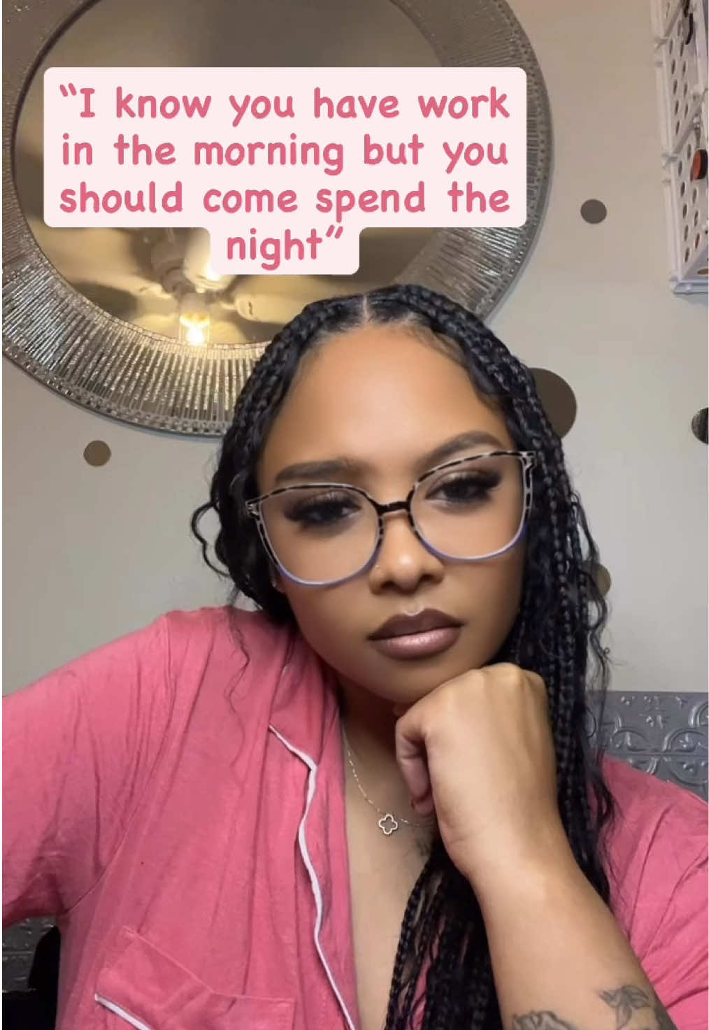 Baby that’s doing a lot 🥲 #drake #braids #glasses #fyp #foryoupage 